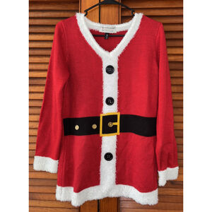 Tiara International Christmas Collection Red Santa Sweater Women's Medium M